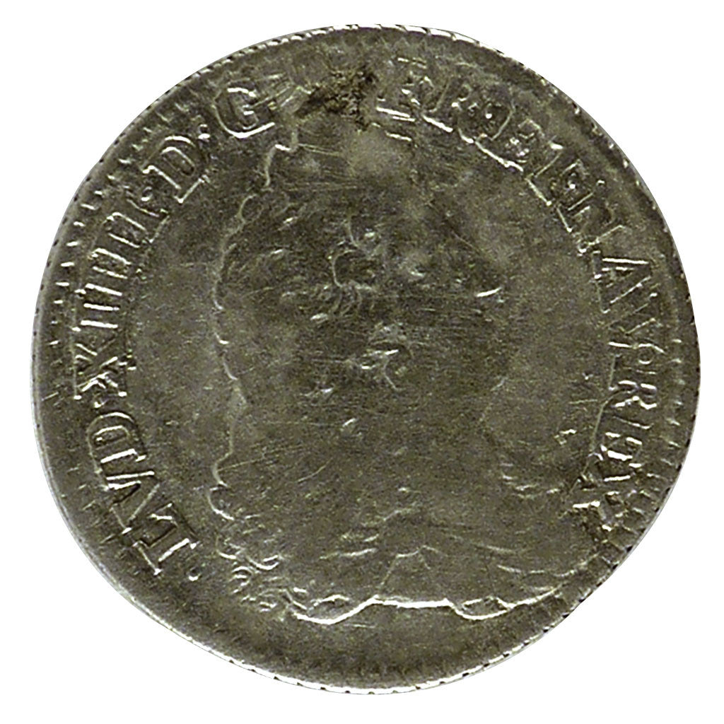 FRANCE, 1/16 Écu de Flandre, 1/16 ECU, 1686, Lille, KM #258.1, VF(20-25), ...