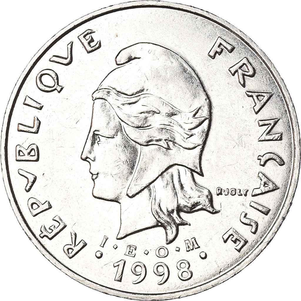 Münze, French Polynesia, 50 Francs, 1998, Paris, VZ, Nickel, KM:13