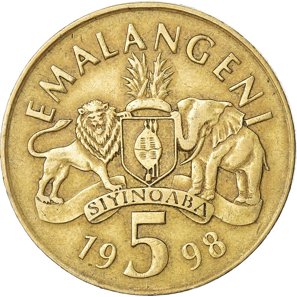 Coin, Swaziland, King Msawati III, 5 Cents, 1998, British Royal Mint, EF(40-45)