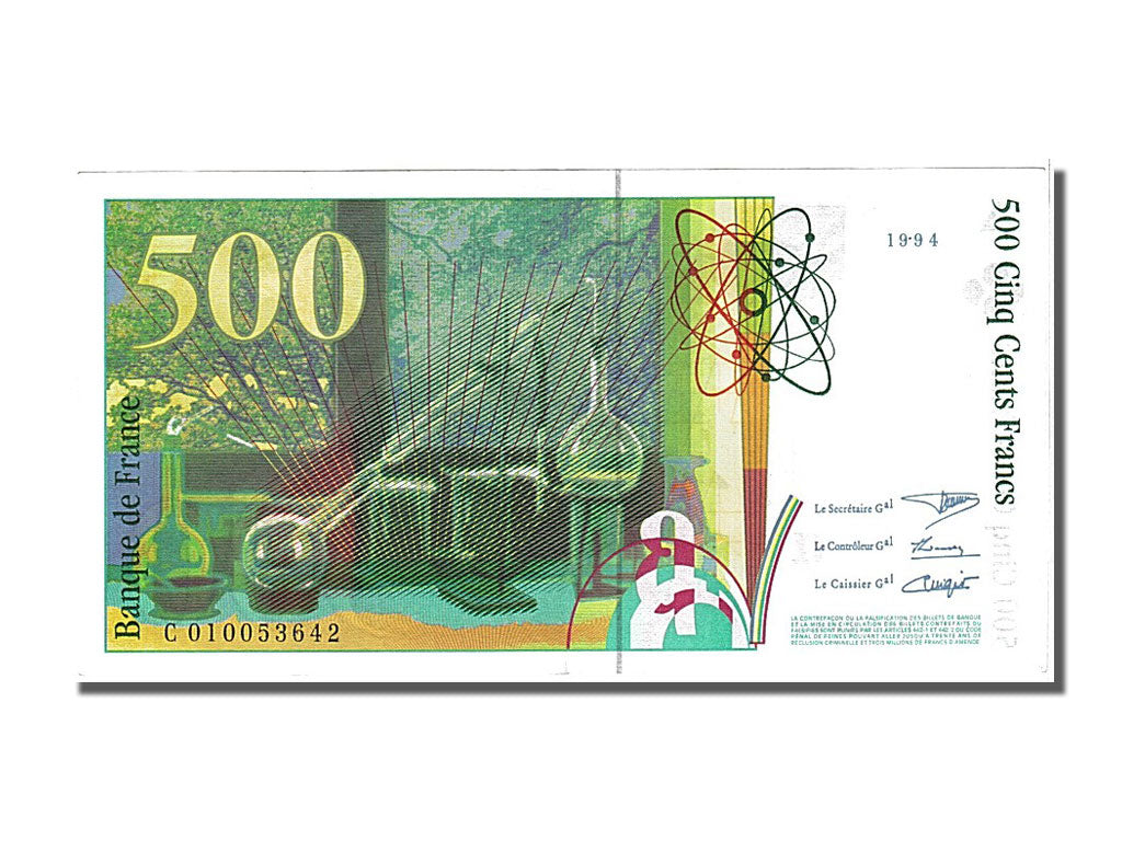 France, 500 Francs, 500 F 1994-2000 ''Pierre et Marie Curie'', 1994, KM #160a,..