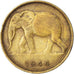 Coin, Belgian Congo, Franc, 1944, EF(40-45), Brass, KM:26