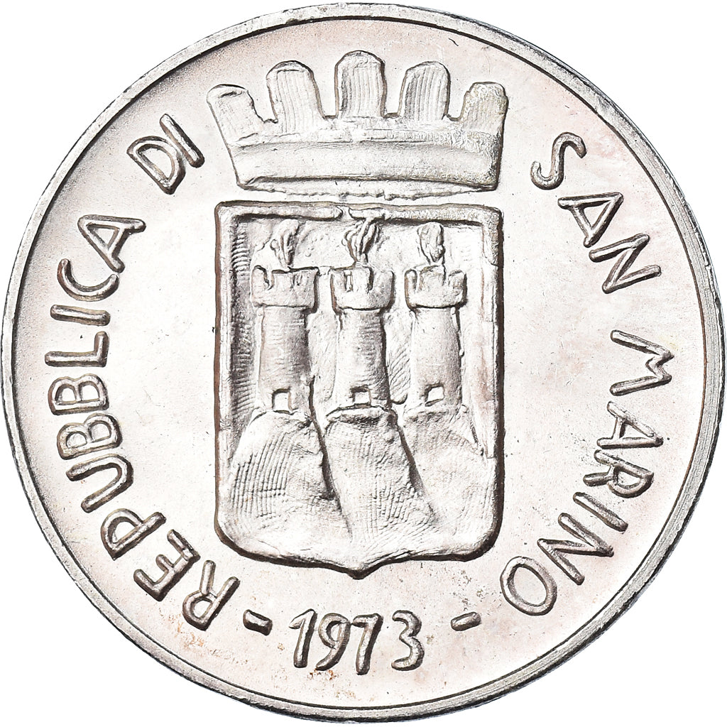 Coin, San Marino, 500 Lire, 1973, FDC, MS(65-70), Silver, KM:29