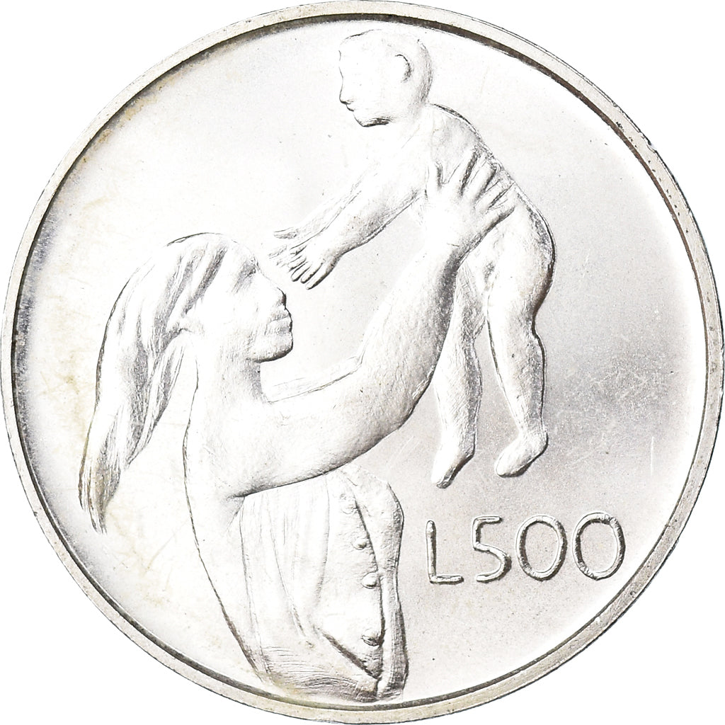 Coin, San Marino, 500 Lire, 1972, Rome, FDC, MS(65-70), Silver, KM:21