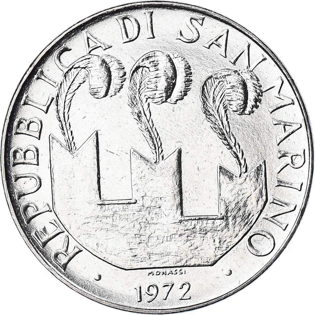 Moneta, San Marino, 100 Lire, 1972, Rome, FDC, MS(65-70), Stal, KM:20