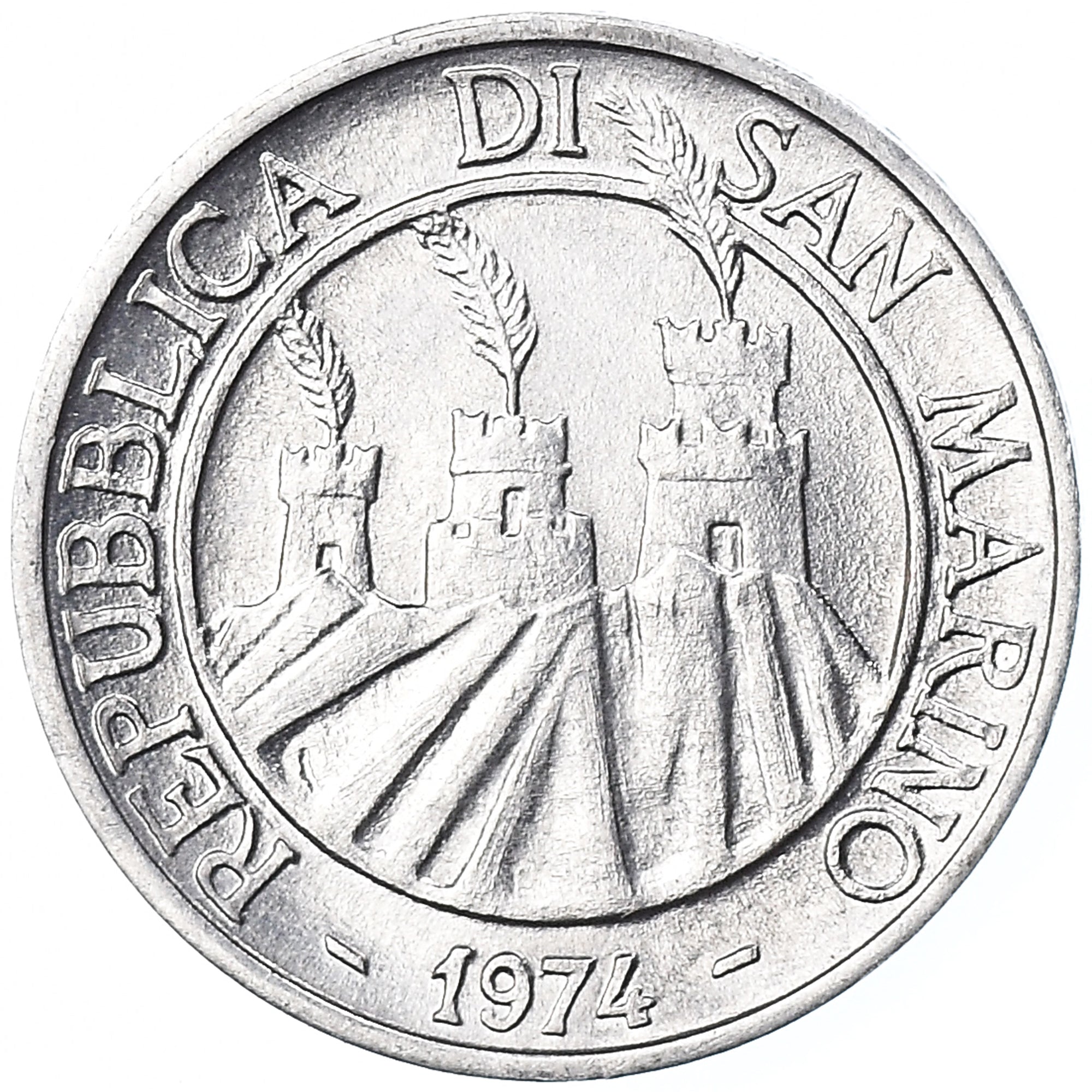 Coin, San Marino, Lira, 1974, Rome, FDC, MS(65-70), Aluminum, KM:30