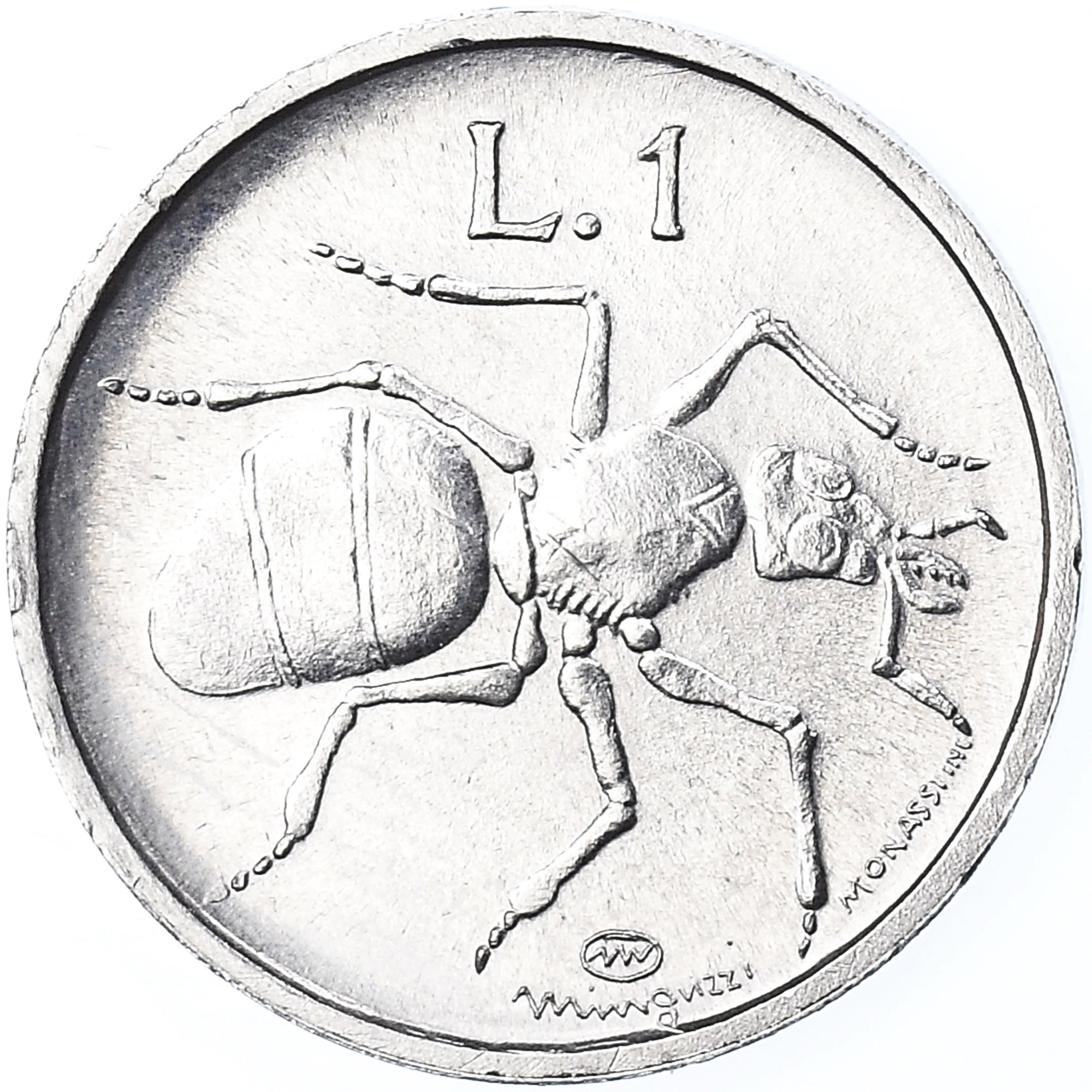 Coin, San Marino, Lira, 1974, Rome, FDC, MS(65-70), Aluminum, KM:30