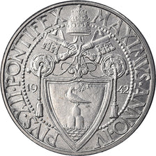 Moeda, CIDADE DO VATICANO, Pius XII, 2 Lire, 1942, Roma, MS(63), Aço