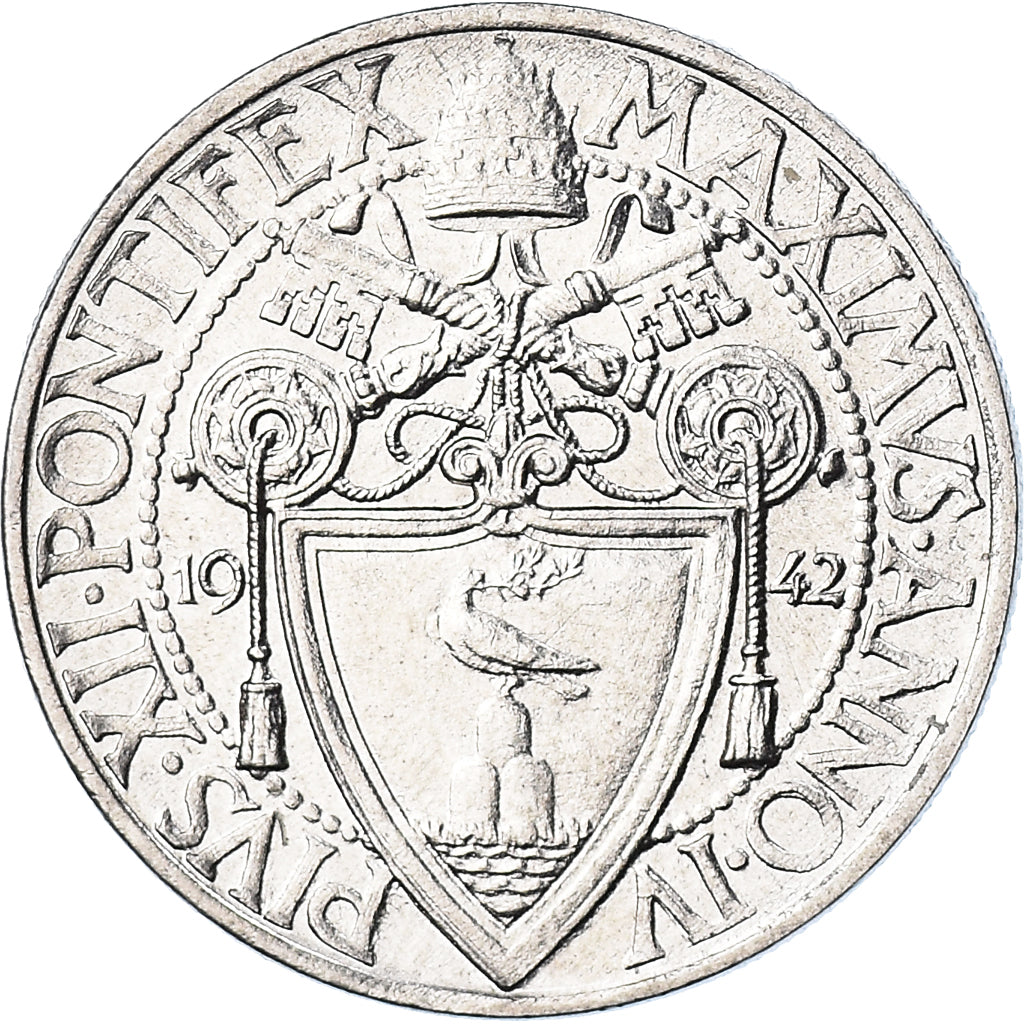 Coin, VATICAN CITY, Pius XII, 20 Centesimi, 1942, Roma, FDC, MS(65-70)