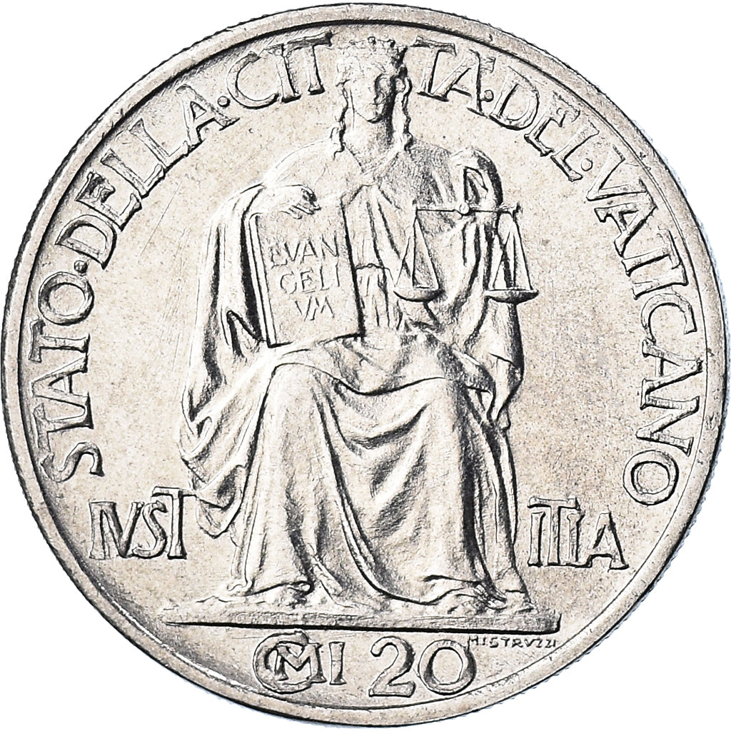 Coin, VATICAN CITY, Pius XII, 20 Centesimi, 1942, Roma, FDC, MS(65-70)