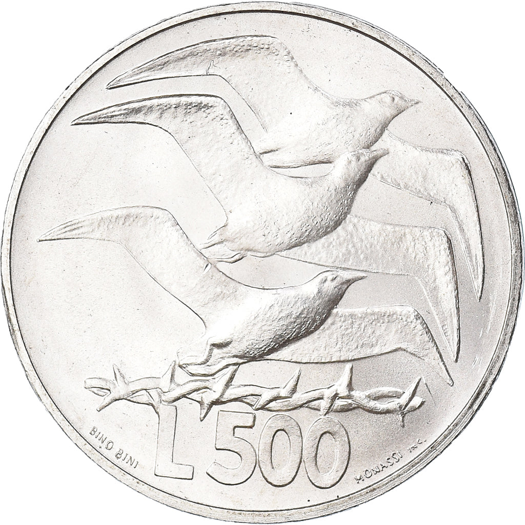 Coin, San Marino, 500 Lire, 1975, Rome, MS(63), Silver, KM:47