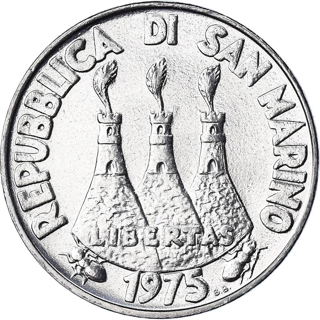Moneda, San Marino, 50 Lire, 1975, Rome, FDC, FDC, Acero, KM:45