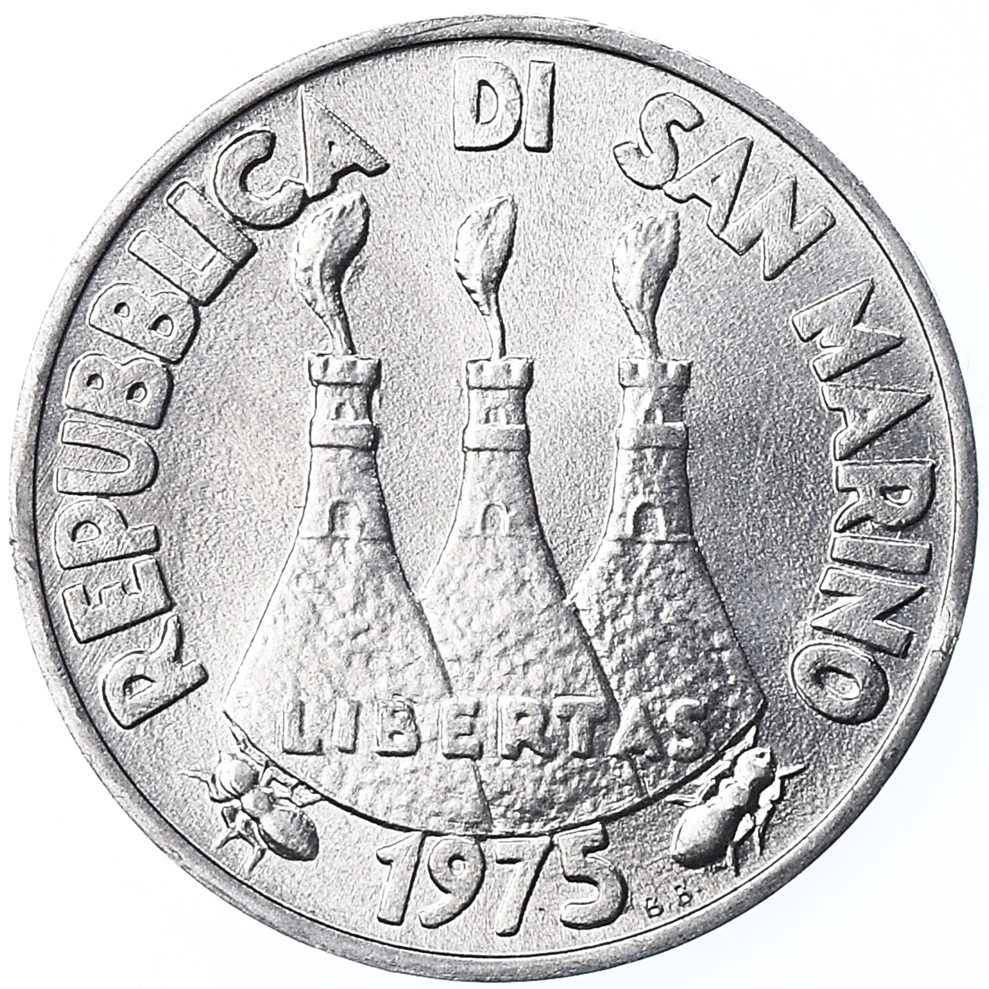 Moneda, San Marino, Lira, 1975, Rome, FDC, FDC, Aluminio, KM:40