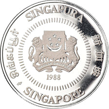 Coin, Singapore, 50 Cents, 1988, Singapore Mint, BE, MS(65-70), Silver, KM:53.1a