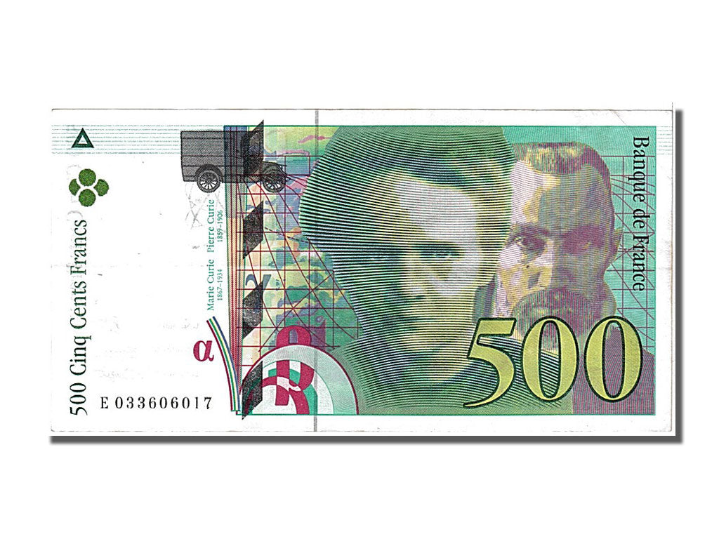 France, 500 Francs, 500 F 1994-2000 ''Pierre et Marie Curie'', 1995, KM #160a,..