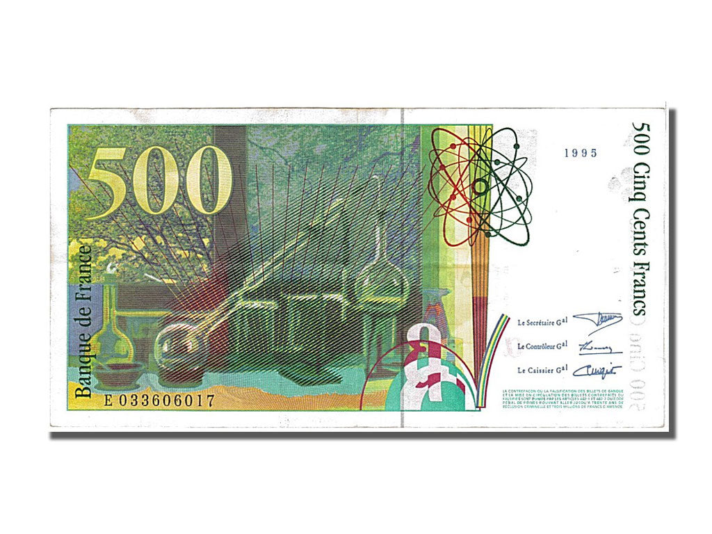 France, 500 Francs, 500 F 1994-2000 ''Pierre et Marie Curie'', 1995, KM #160a,..