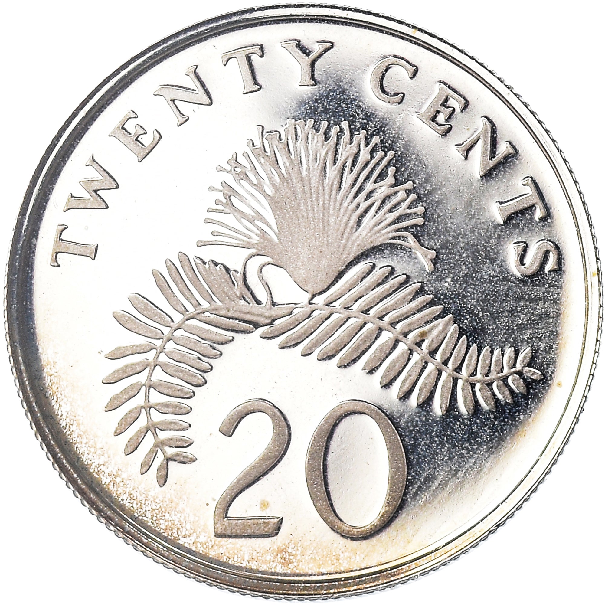 Coin, Singapore, 20 Cents, 1988, Singapore Mint, BE, MS(65-70), Silver, KM:52a