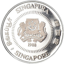 Münze, Singapur, 10 Cents, 1988, Singapore Mint, BE, STGL, Silber, KM:51a