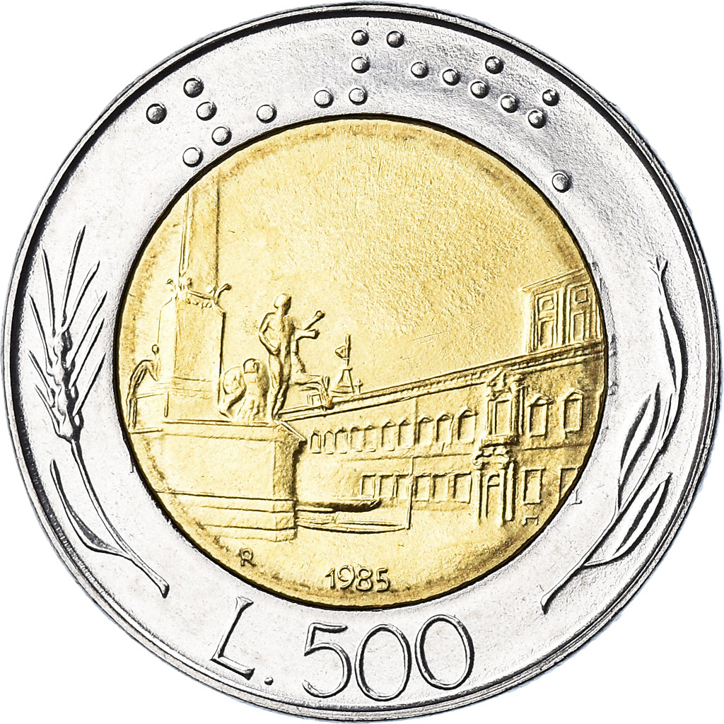 Munten, Italië, 500 Lire, 1985, Rome, BU, FDC, Bi-Metallic, KM:111