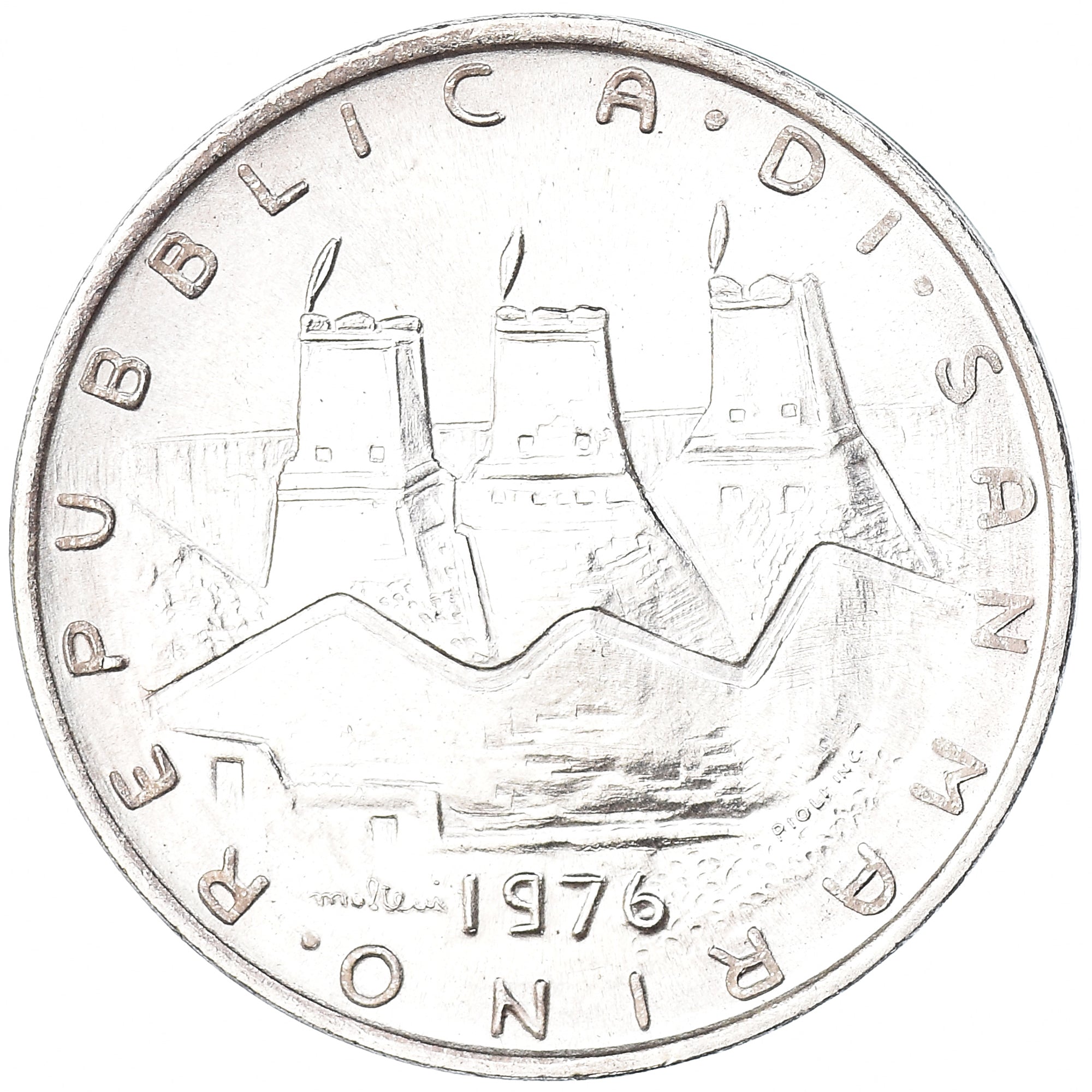 Coin, San Marino, 500 Lire, 1976, Rome, FDC, MS(65-70), Silver, KM:58