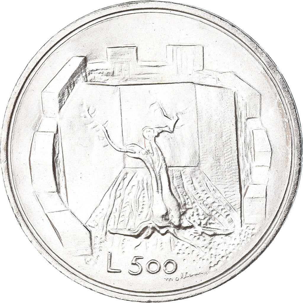 Coin, San Marino, 500 Lire, 1976, Rome, FDC, MS(65-70), Silver, KM:58