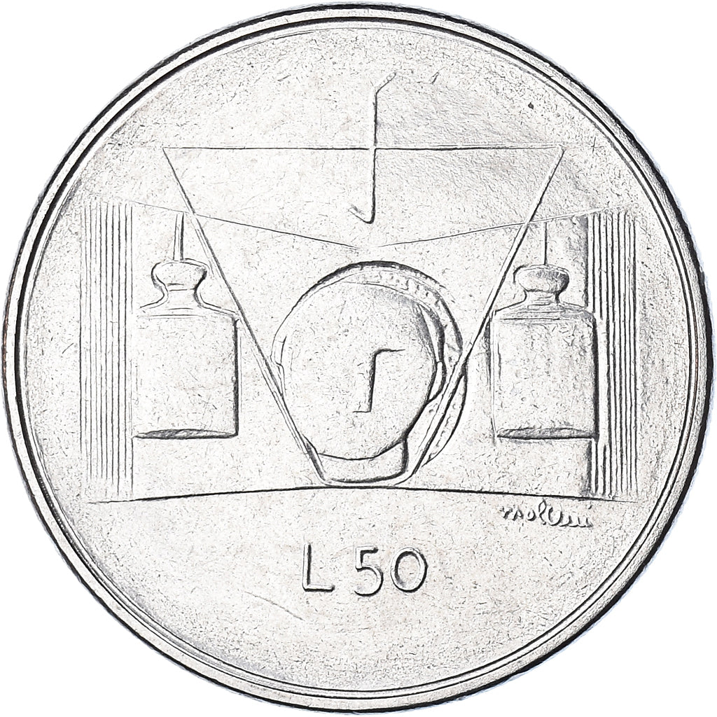 Moneda, San Marino, 50 Lire, 1976, Rome, SC, Acero, KM:56
