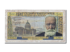 France, 5 Nouveaux Francs, 5 NF 1959-1965 ''Victor Hugo'', 1961, KM #141a,...