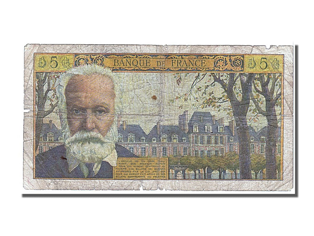 France, 5 Nouveaux Francs, 5 NF 1959-1965 ''Victor Hugo'', 1961, KM #141a,...