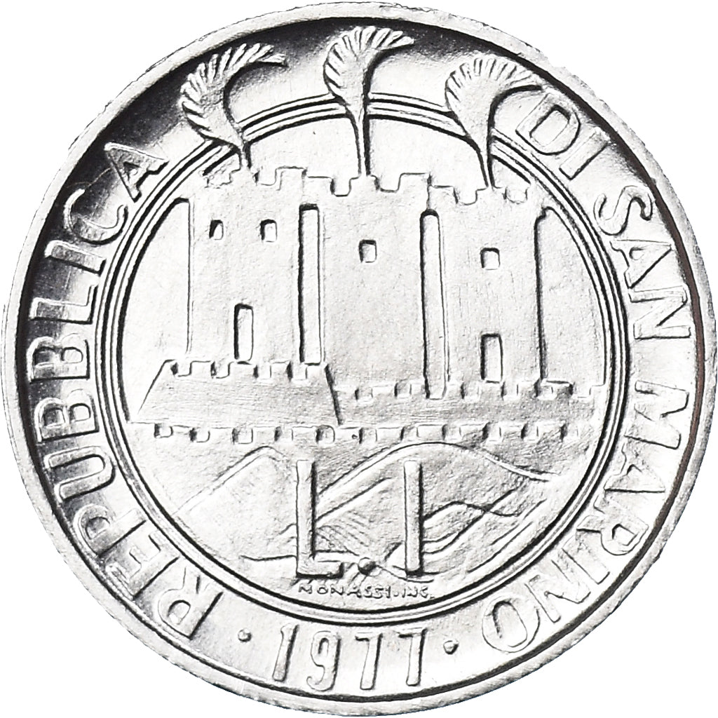 Moneda, San Marino, Lira, 1977, Rome, FDC, FDC, Aluminio, KM:63