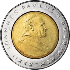 Coin, VATICAN CITY, John Paul II, 500 Lire, 1982, Roma, MS(63), Bi-Metallic