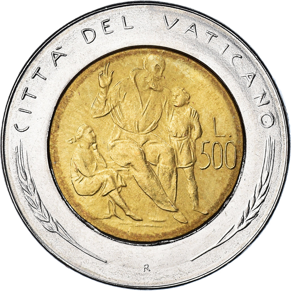 Coin, VATICAN CITY, John Paul II, 500 Lire, 1982, Roma, MS(63), Bi-Metallic