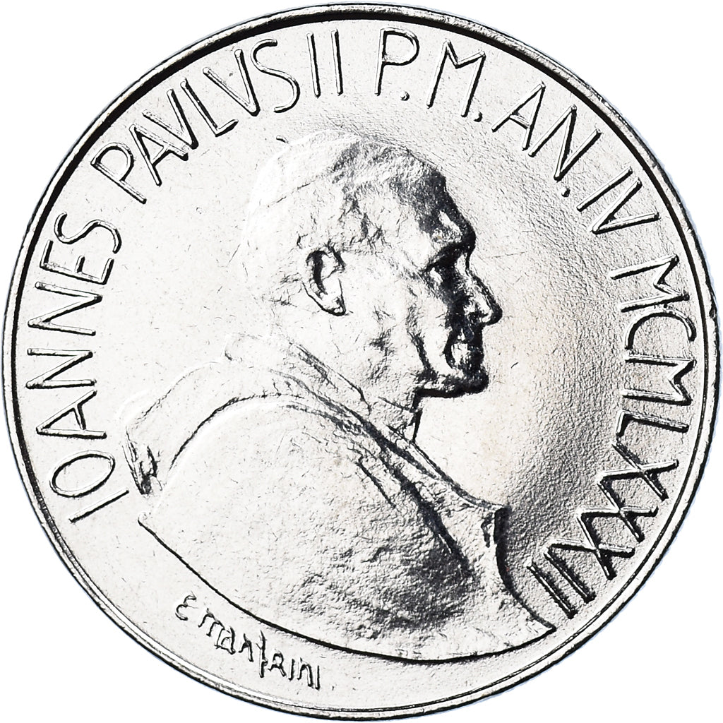 Münze, Vatikanstadt, John Paul II, 100 Lire, 1982, FDC, STGL, Stainless Steel