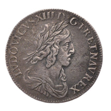 FRANCE, 1/4 Écu 2e poinçon de Warin, buste drapé et cuirassé, 1/4 ECU, 1643, Par