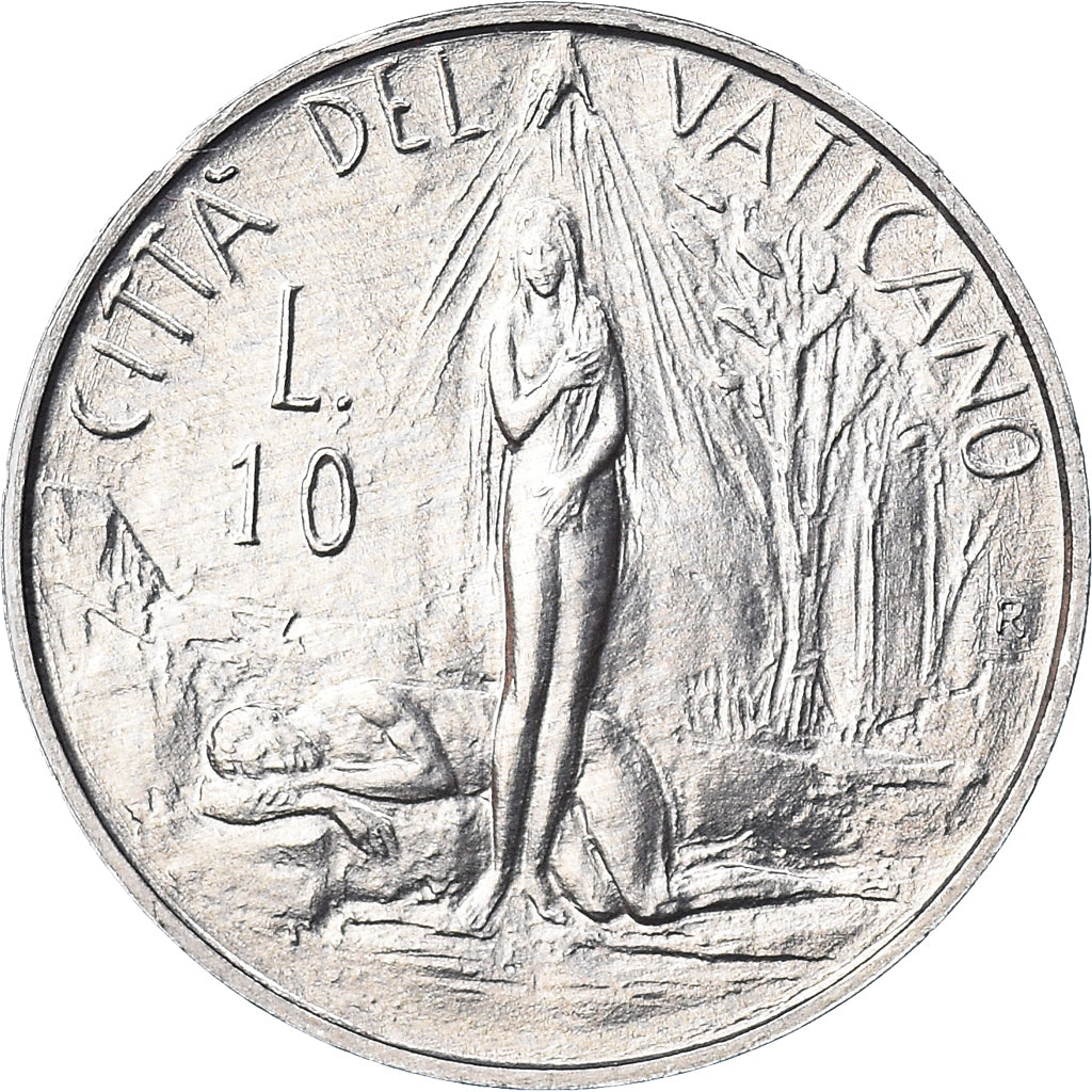 Münze, Vatikanstadt, John Paul II, 10 Lire, 1982, Rome, FDC, STGL, Aluminium