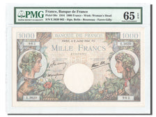 France, 1000 Francs, 6.7.1944, KM:96c, PMG Gem UNC 65
