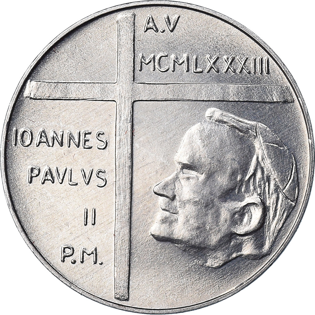 Coin, VATICAN CITY, John Paul II, 10 Lire, 1983, Rome, FDC, MS(65-70), Aluminum
