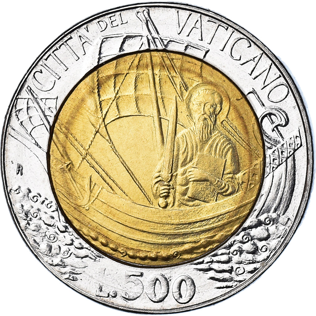 Coin, VATICAN CITY, John Paul II, 500 Lire, 1985, FDC, MS(65-70), Bi-Metallic