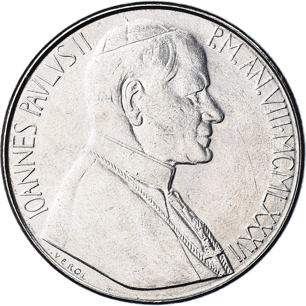 Moneta, CITTÀ DEL VATICANO, John Paul II, 100 Lire, 1986, FDC, FDC, Acciaio