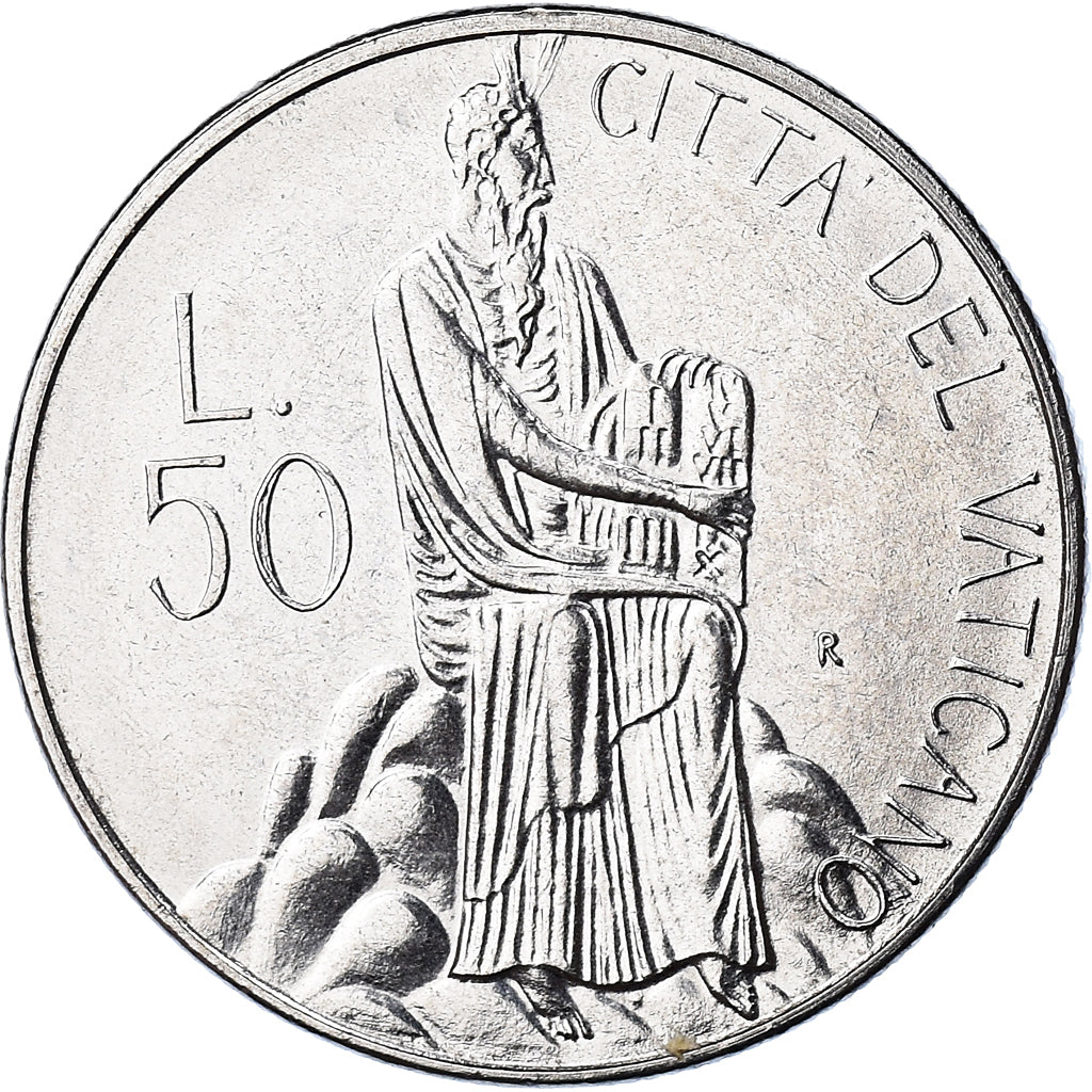 Münze, Vatikanstadt, John Paul II, 50 Lire, 1986, FDC, STGL, Stainless Steel
