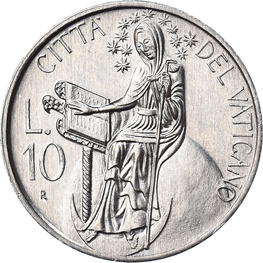 Moneda, CIUDAD DEL VATICANO, John Paul II, 10 Lire, 1986, FDC, FDC, Aluminio
