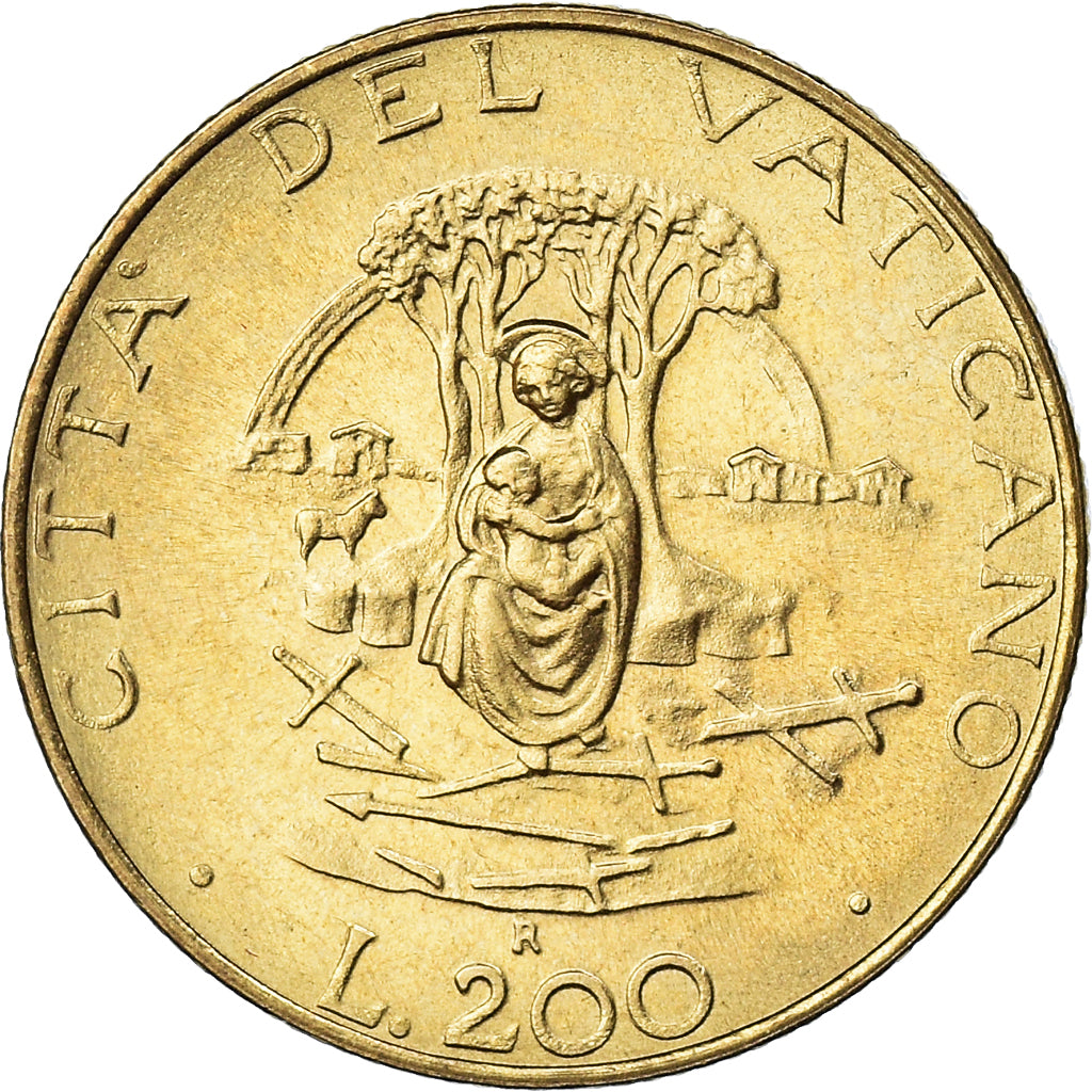 Münze, Vatikanstadt, John Paul II, 200 Lire, 1987, FDC, STGL, Aluminum-Bronze