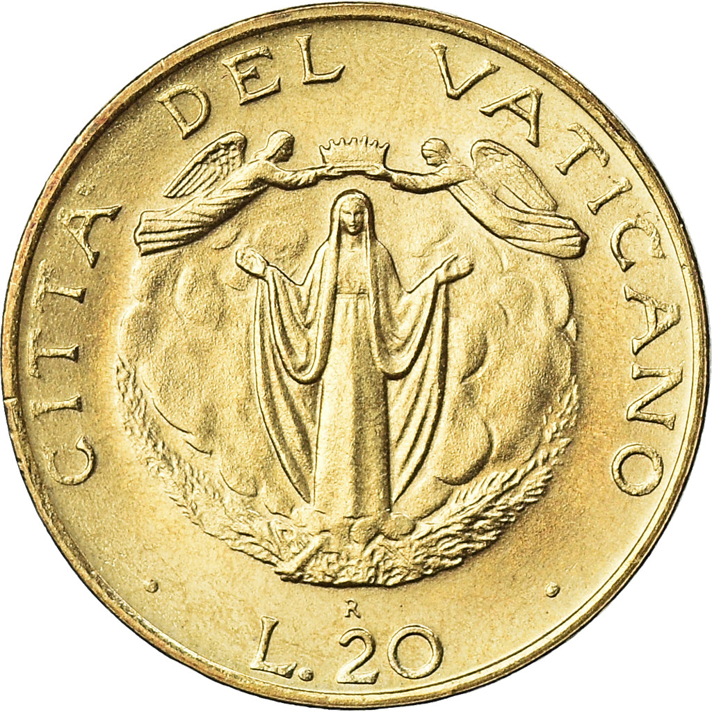 Münze, Vatikanstadt, John Paul II, 20 Lire, 1987, FDC, STGL, Aluminum-Bronze