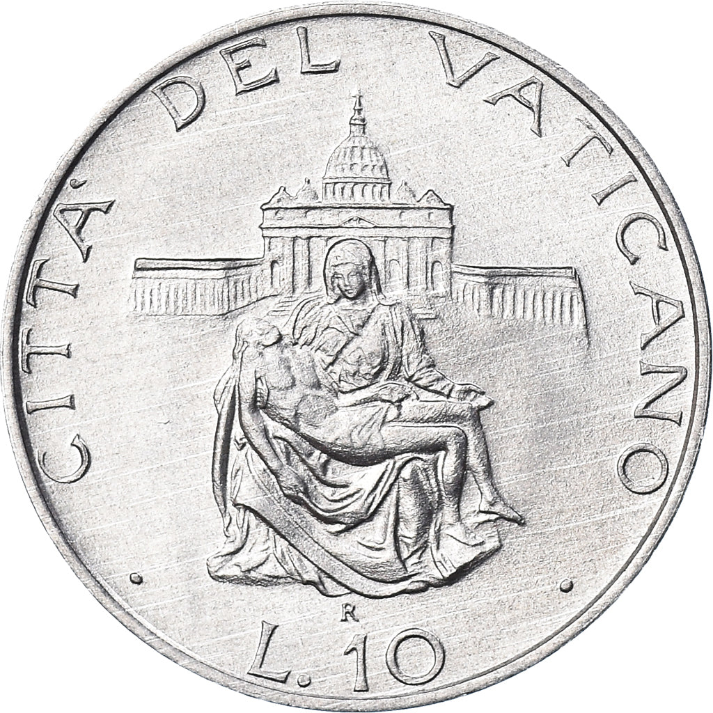 Coin, VATICAN CITY, John Paul II, 10 Lire, 1987, FDC, MS(65-70), Aluminum