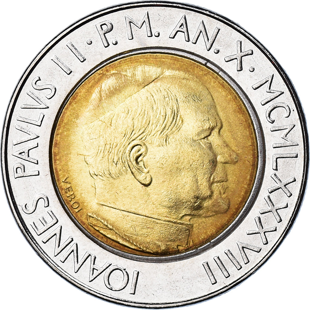 Monnaie, Cité du Vatican, John Paul II, 500 Lire, 1988, Roma, FDC, FDC