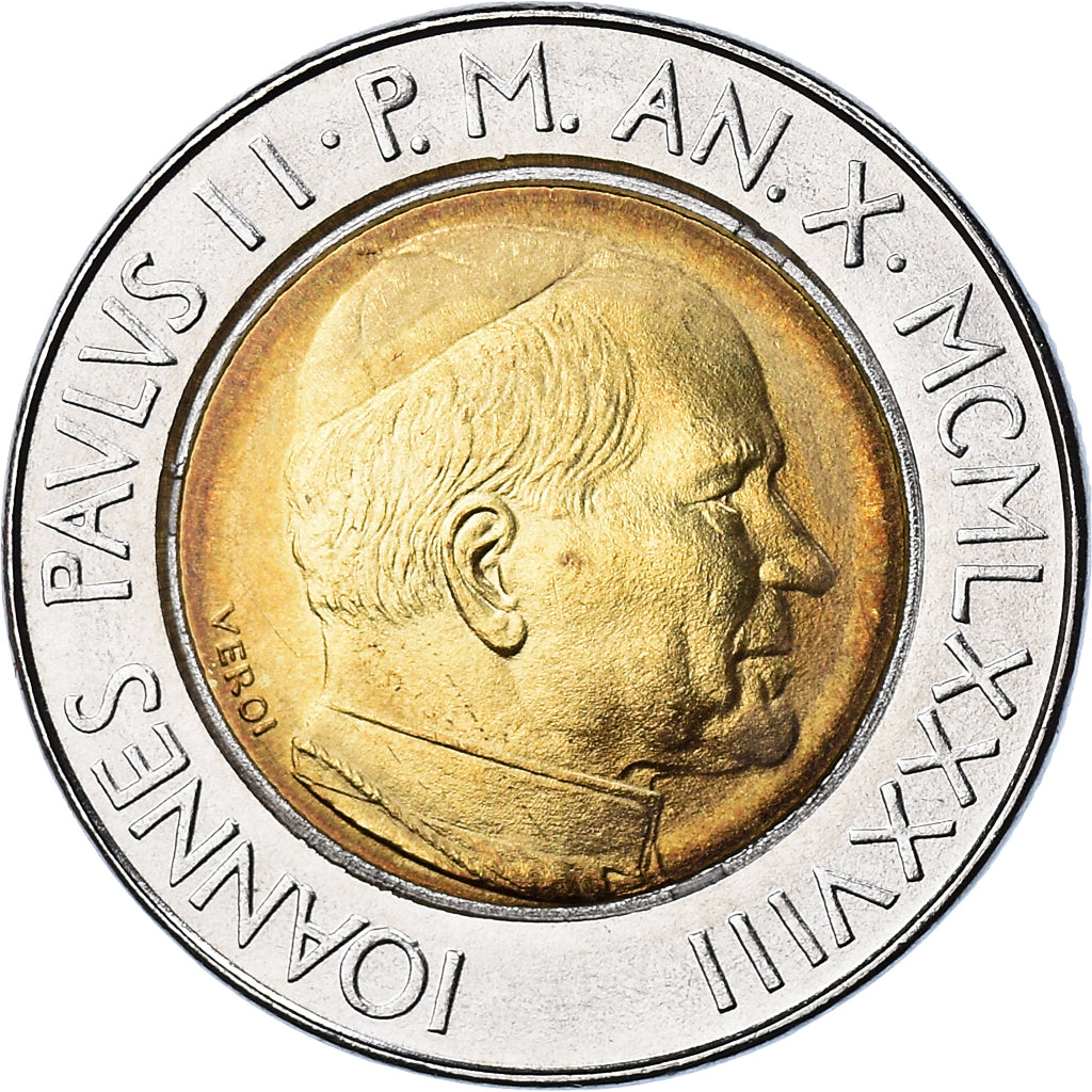 Monnaie, Cité du Vatican, John Paul II, 500 Lire, 1988, Roma, FDC, FDC