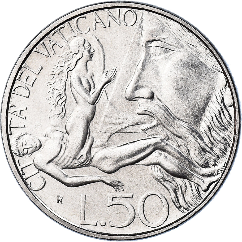 Coin, VATICAN CITY, John Paul II, 50 Lire, 1988, FDC, MS(65-70), Stainless