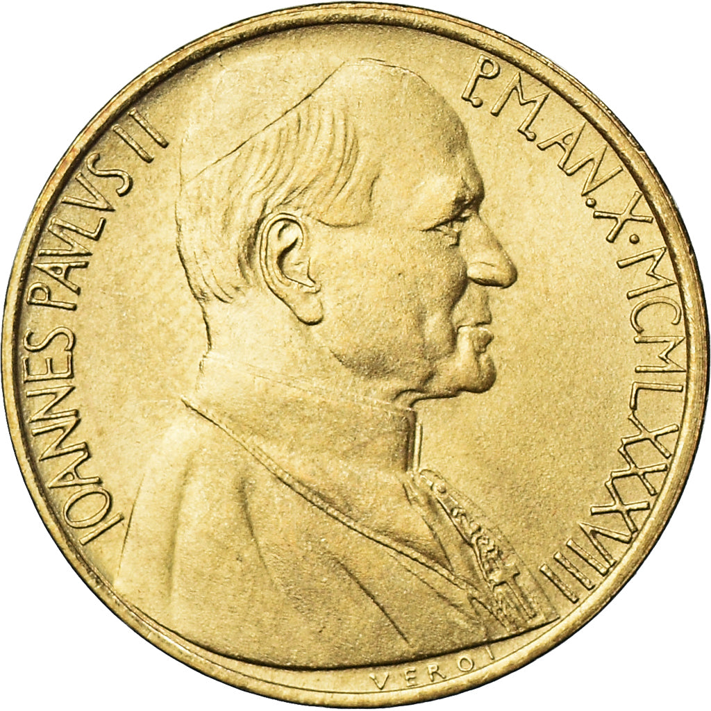 Coin, VATICAN CITY, John Paul II, 20 Lire, 1988, Roma, FDC, MS(65-70)