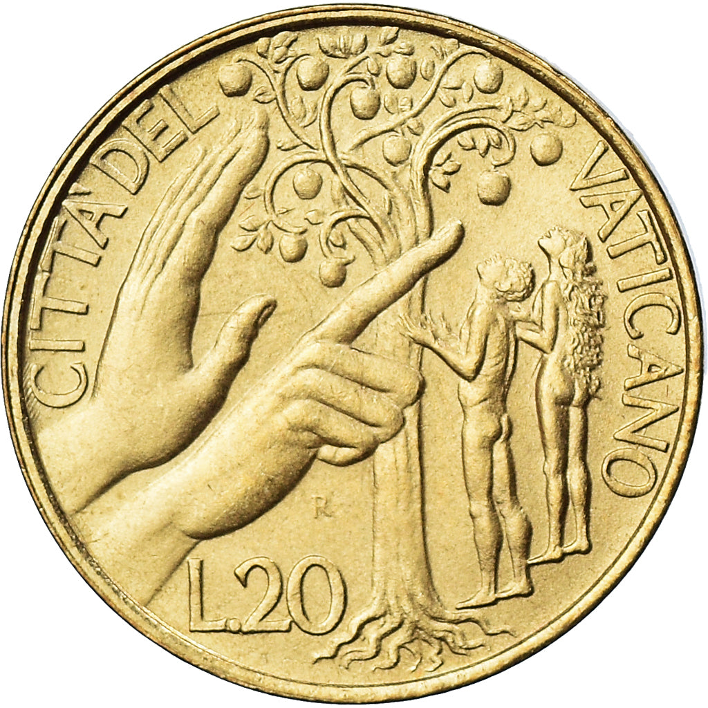 Coin, VATICAN CITY, John Paul II, 20 Lire, 1988, Roma, FDC, MS(65-70)