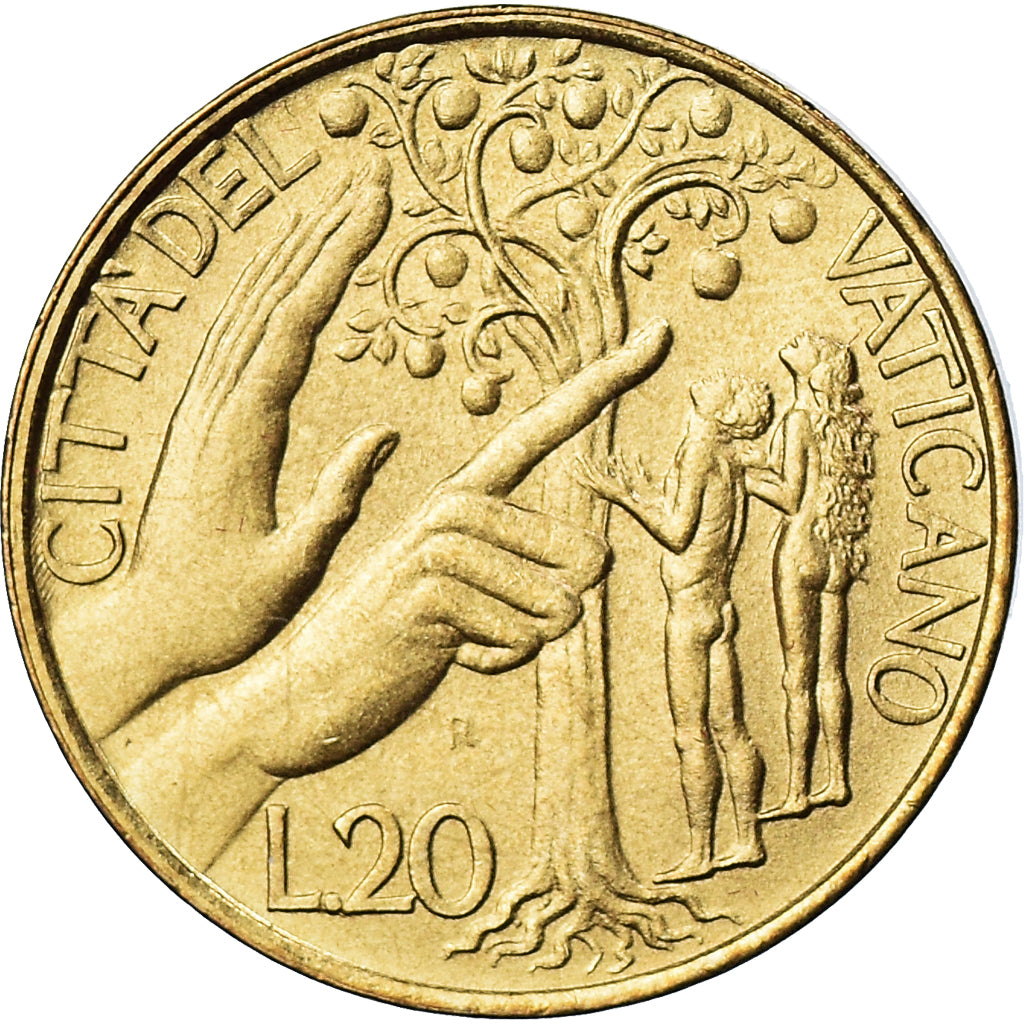 Coin, VATICAN CITY, John Paul II, 20 Lire, 1988, Roma, FDC, MS(65-70)