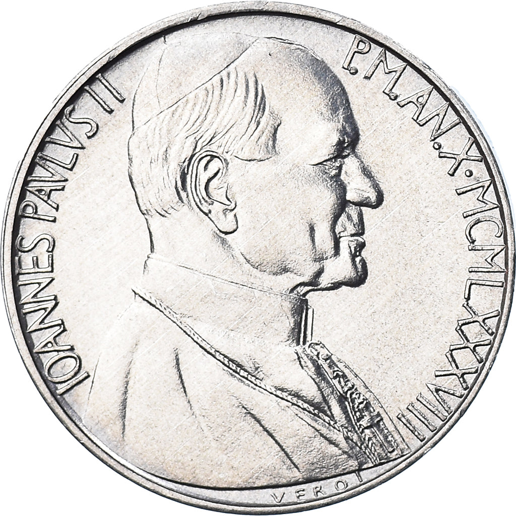 Moneta, CITTÀ DEL VATICANO, John Paul II, 10 Lire, 1988, FDC, FDC, Alluminio