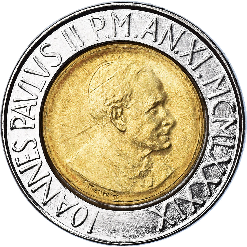 Moneda, CIUDAD DEL VATICANO, John Paul II, 500 Lire, 1989, FDC, FDC